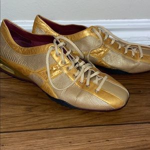 Cole Haan gold shoes